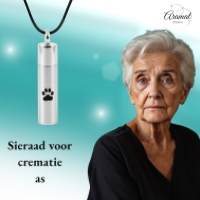 Stalen Ashanger Buis Mat Zilverkleur Pootafdrukken &acirc;&euro;&ldquo; 46mm - Heren