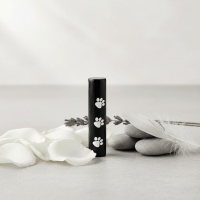 Stalen Ashanger Buis Zwart met Witte Pootafdrukken 3,4cm - Heren
