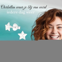 925 Sterling Zilveren 3D Sterretjes Oorknopjes 5mm -