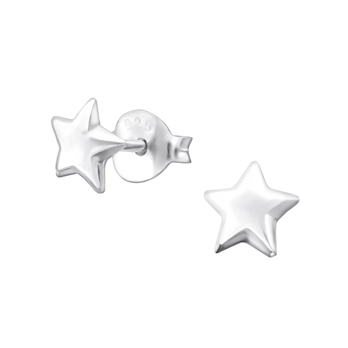 925 Sterling Zilveren Sterretjes Oorknopjes 6mm -