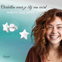 925 Sterling Zilveren Sterretjes Oorknopjes 6mm -