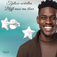 925 Sterling Zilveren Sterretjes Oorknopjes 6mm -