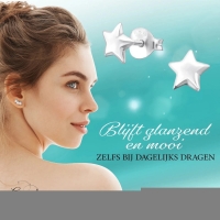 925 Sterling Zilveren Sterretjes Oorknopjes 6mm -