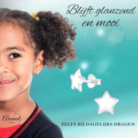 925 Sterling Zilveren Sterretjes Oorknopjes 8mm &acirc;&euro;&ldquo; Hoogglans Gepolijst -