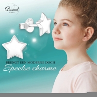 925 Sterling Zilveren Sterretjes Oorknopjes 8mm &acirc;&euro;&ldquo; Hoogglans Gepolijst -