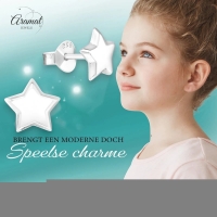 925 Sterling Zilveren Sterretjes Oorknopjes 8mm &acirc;&euro;&ldquo; Hoogglans Gepolijst -