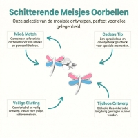 Sterling Zilveren Libelle Oorstekers Multicolor Emaille Roze Blauw 9x8mm - Dames