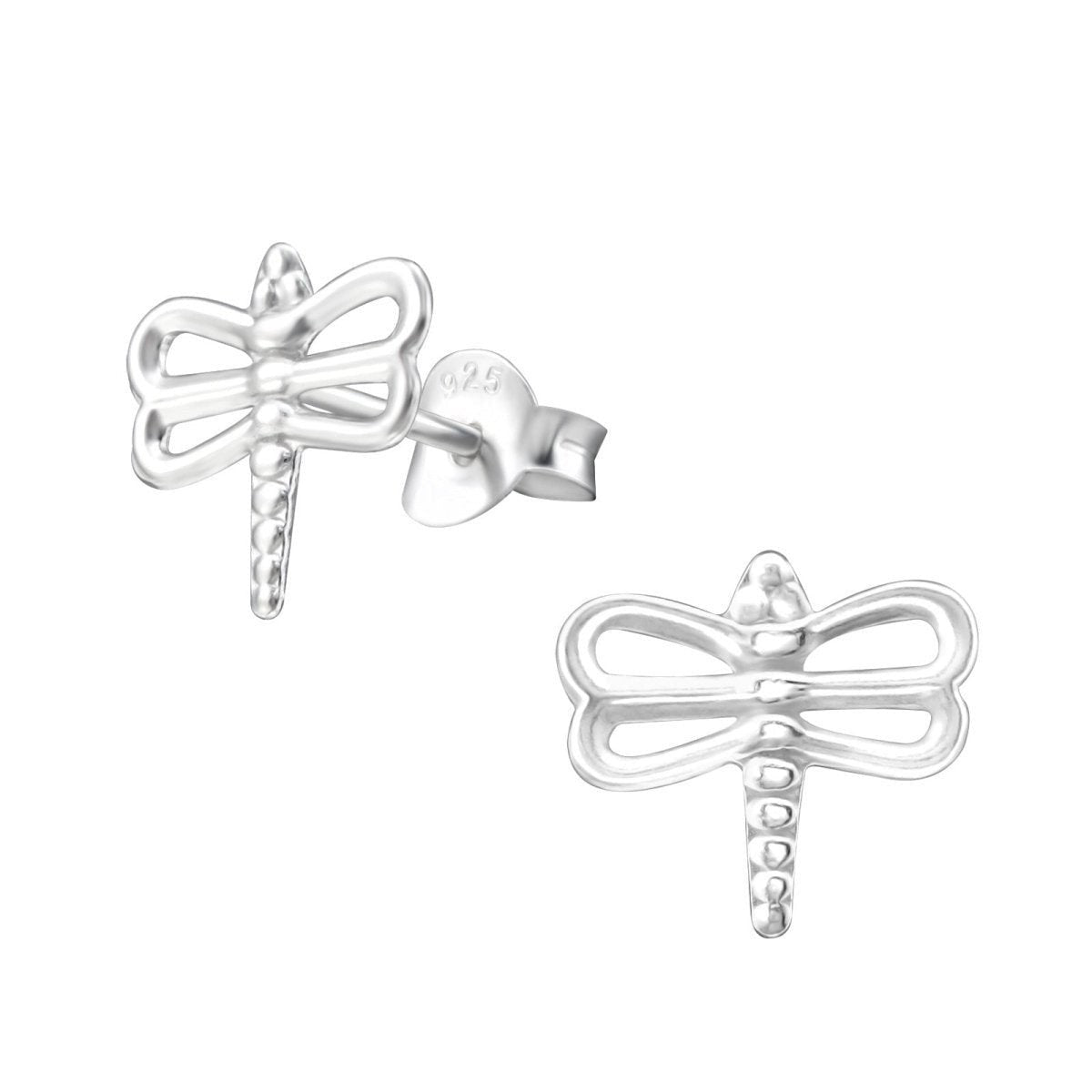 Sterling Zilveren Libelle Oorstekers 10x9mm &acirc;&euro;&ldquo; Natuur Design - Heren