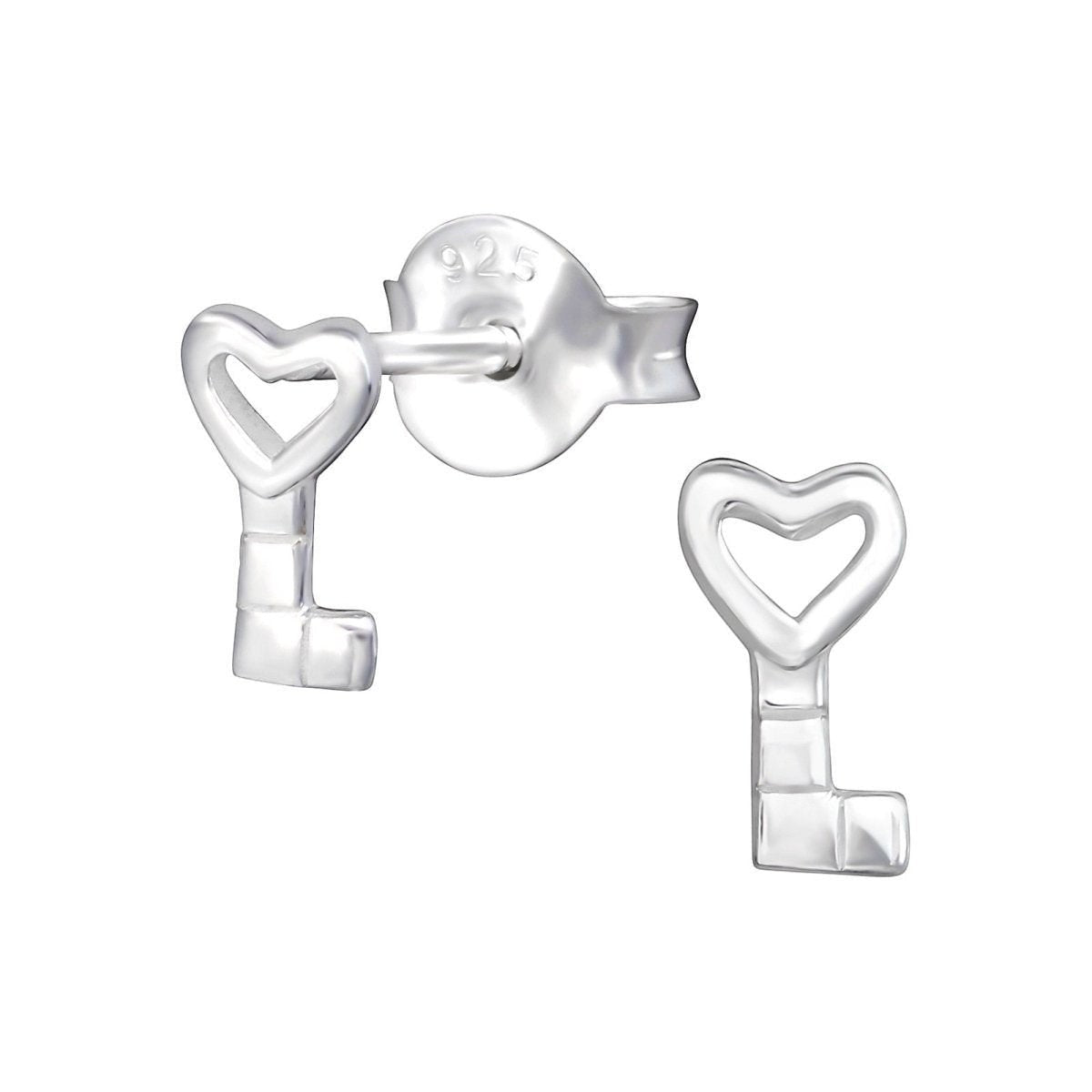 Zilveren Kinderoorbellen Sleutel 6x4mm - Unisex