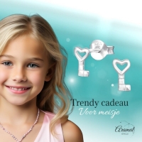 Zilveren Kinderoorbellen Sleutel 6x4mm - Unisex