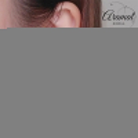 925 Zilveren Kinderoorbellen Blauwe Glitter Maan 6x3mm -