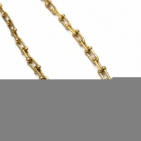 U-Schakel Ketting met Bolletjes 40+5cm - Staal - Dames