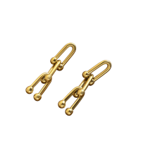 U-Schakel Oorbellen 35x8mm Staal - Zilverkleur -
