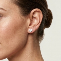 925 Zilveren Hartjes Oorbellen - 4 mm - Glad -