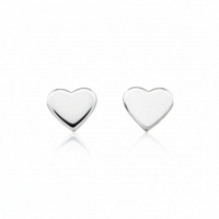 925 Zilveren Hartjes Oorbellen - 4 mm - Glad -