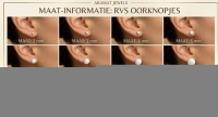 Goudkleurige RVS Oorstekers met Rode Zirkonia - 3mm -