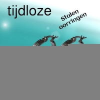 Zwarte RVS Oorringen met Streepjes Motief - 30 mm -