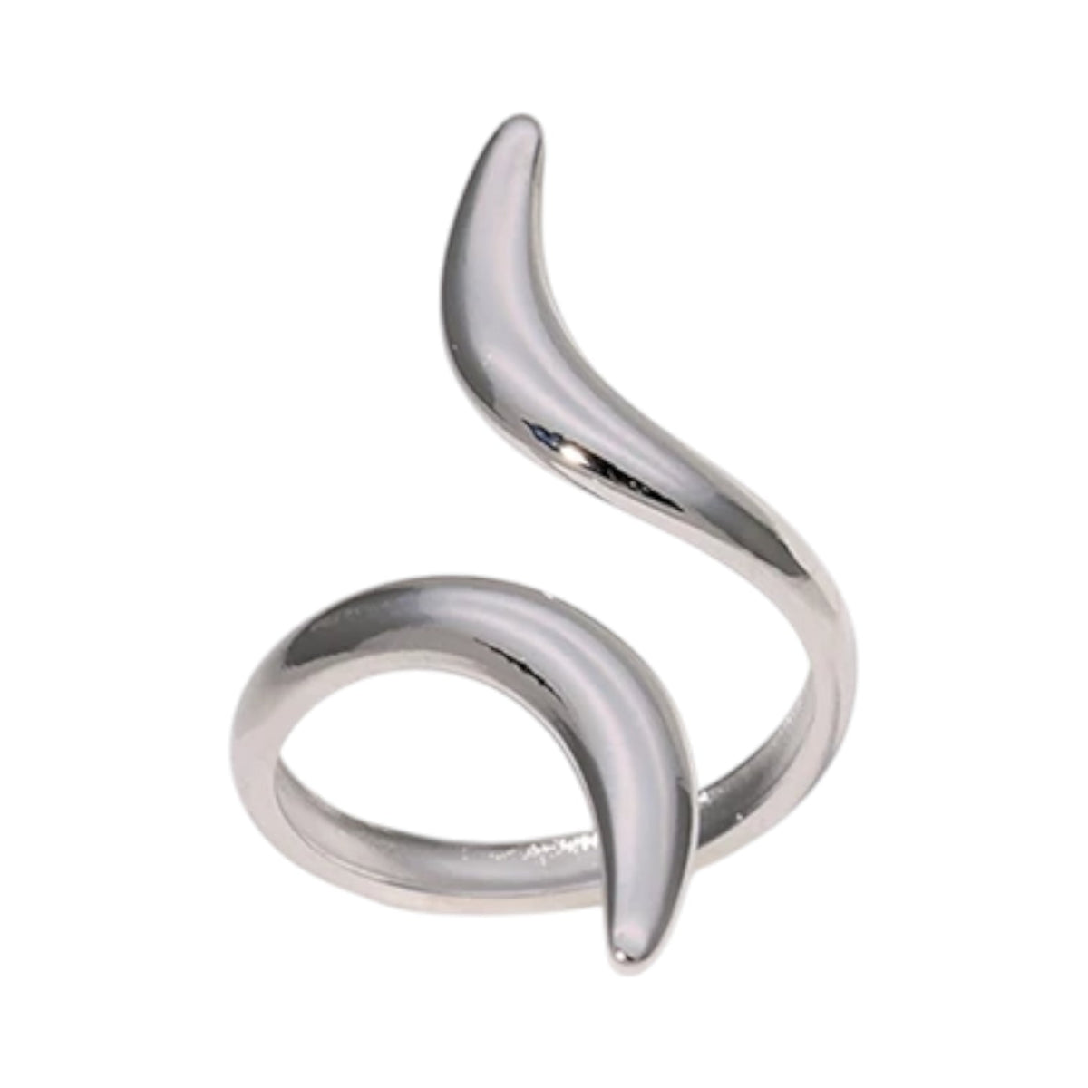 Grote Brede One Size Ring RVS met Lijnen Design (32 mm) - Zilverkleur -