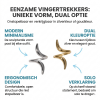 Grote Brede One Size Ring RVS met Lijnen Design (32 mm) - Zilverkleur -