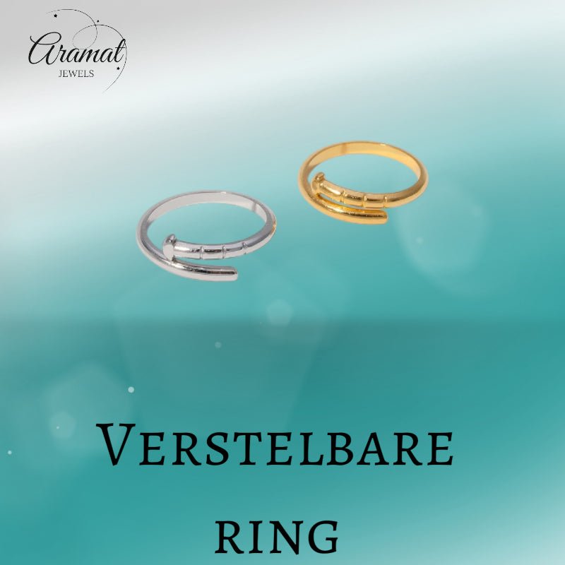Tijdloze Open Ring met Spijker Design (RVS 4 mm) - Zilverkleur -