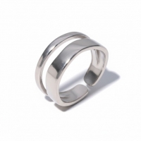 Minimalistische Open Ring Geometrisch (Verstelbaar RVS) - Zilverkleur -