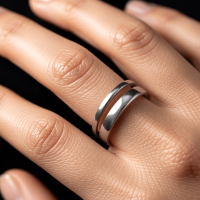 Minimalistische Open Ring Geometrisch (Verstelbaar RVS) - Zilverkleur -