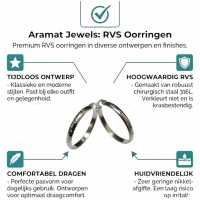 RVS Oorringen met Ankermotief Zilverkleur 30mm -