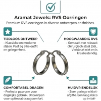 RVS Oorringen met Ankermotief Zilverkleur 20mm -