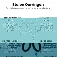 RVS Oorringen met Ankermotief Zilverkleur 20mm -