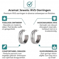 RVS Oorringen met Dubbele Lijn Zilverkleur 23mm -