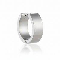 Brede RVS Oorringen Glad Glanzend Zilverkleur 20mm -