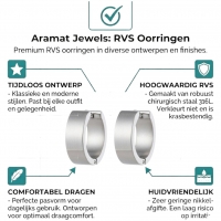 Brede RVS Oorringen Glad Glanzend Zilverkleur 20mm -