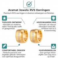 Oorringen &acirc;&euro;&ldquo; 20mm Grieks Symbool RVS Goudkleur Unisex -