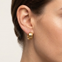 Oorringen &acirc;&euro;&ldquo; 20mm Grieks Symbool RVS Goudkleur Unisex -