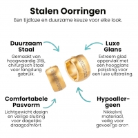 Oorringen &acirc;&euro;&ldquo; 20mm Grieks Symbool RVS Goudkleur Unisex -