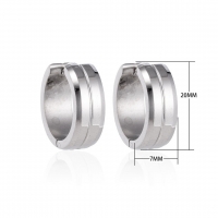 Oorringen &acirc;&euro;&ldquo; 20mm RVS Met Gleuf Zilverkleur Unisex -