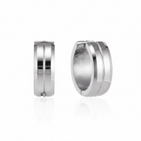 Oorringen &acirc;&euro;&ldquo; 20mm RVS Met Gleuf Zilverkleur Unisex -
