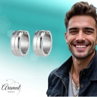 Oorringen &acirc;&euro;&ldquo; 20mm RVS Met Gleuf Zilverkleur Unisex -