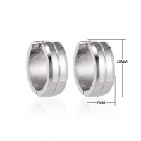 Oorringen &ndash; 20mm RVS Met Gleuf Zilverkleur Unisex