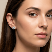 Oorstekers &acirc;&euro;&ldquo; Staal Kristal Transparant Zilverkleur (10mm) -