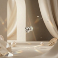 Oorstuds &acirc;&euro;&ldquo; Staal Kristal AB Transparant Zilverkleur (3mm) -