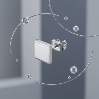 Oorstekers &acirc;&euro;&ldquo; Staal Vierkant Zilverkleurig (8mm) -