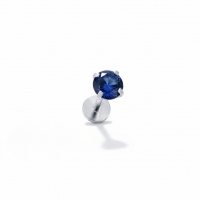 Tragus Helix Piercing &acirc;&euro;&ldquo; Zilverkleur &acirc;&euro;&ldquo; Donkerblauwe Zirkonia (4