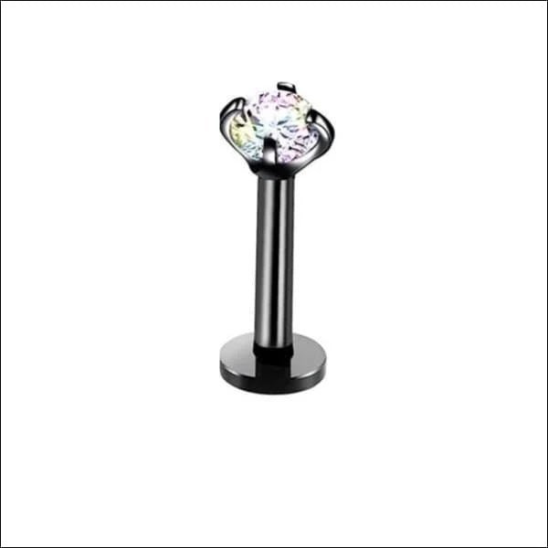 Tragus Helix Piercing &acirc;&euro;&ldquo; Zwart &acirc;&euro;&ldquo; AB Zirkonia 3mm - Unisex