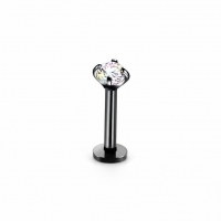Tragus Helix Piercing &acirc;&euro;&ldquo; Zwart &acirc;&euro;&ldquo; AB Zirkonia 3mm - Unisex
