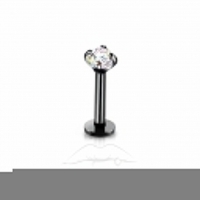 Tragus Helix Piercing &acirc;&euro;&ldquo; Zwart &acirc;&euro;&ldquo; AB Zirkonia 3mm - Unisex