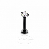 Tragus Helix Piercing &acirc;&euro;&ldquo; Zwart &acirc;&euro;&ldquo; AB Zirkonia 3mm - Unisex