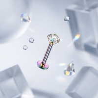 Tragus Helix Piercing &acirc;&euro;&ldquo; Multikleur &acirc;&euro;&ldquo; AB Zirkonia - Unisex