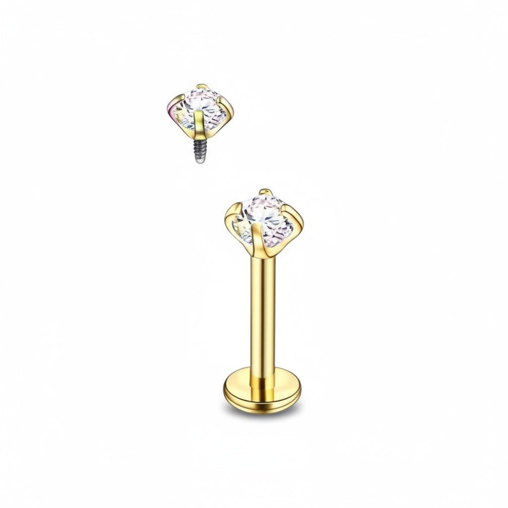 Tragus Helix Piercing &acirc;&euro;&ldquo; Goudkleur &acirc;&euro;&ldquo; AB Zirkonia - Unisex