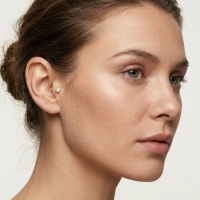 Tragus Helix Piercing &acirc;&euro;&ldquo; Goudkleur &acirc;&euro;&ldquo; Transparant Zirkonia - Uni